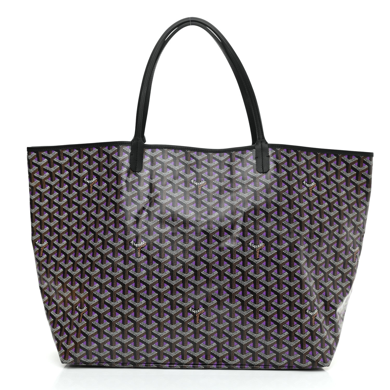Goyard Goyardine Saint Louis Claire Voie GM Black Purple 3 of 11