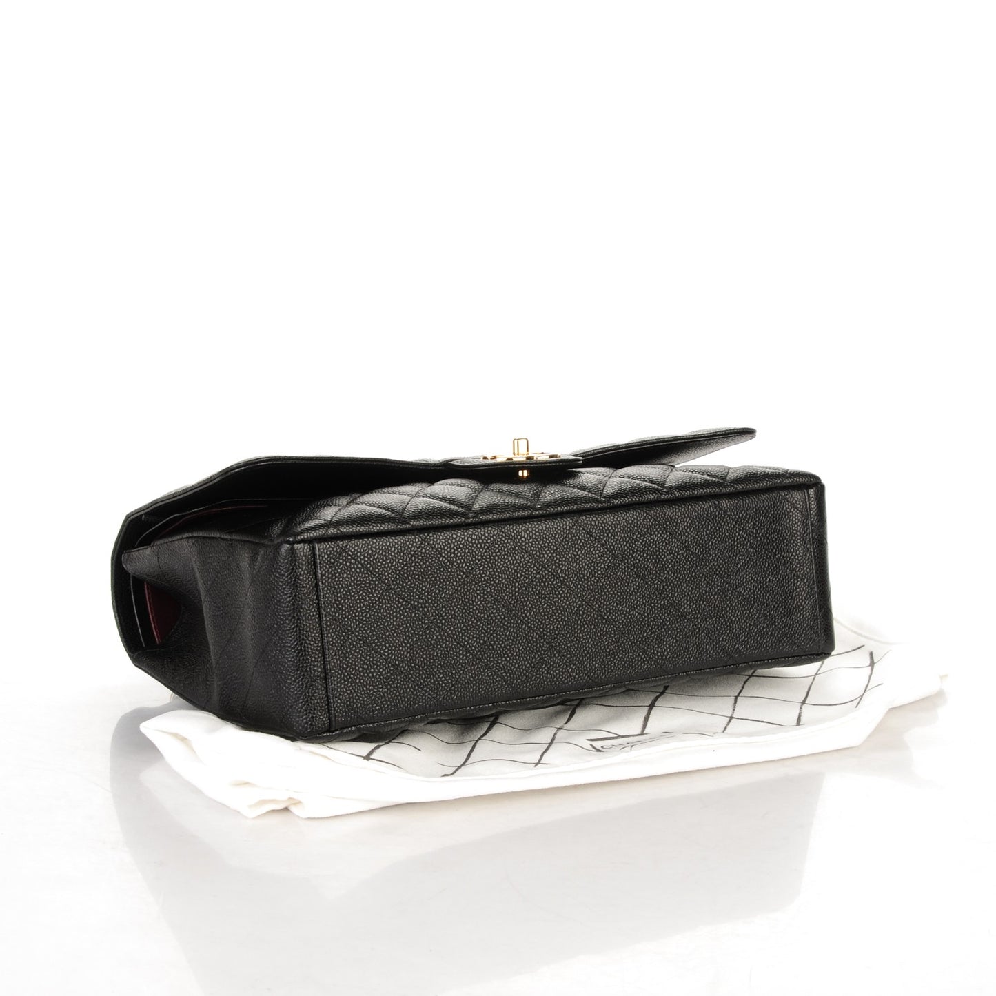 Caviar Quilted Maxi Double Flap Black