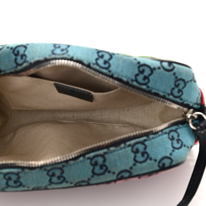 Gucci Monogram Multicolor Matelasse Diagonal Small GG Marmont Chain Shoulder Bag Pink Blue Green Red Light Blue 5 of 11