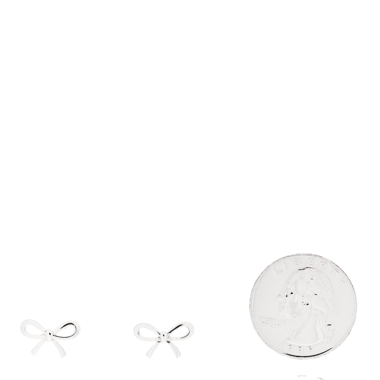 Tiffany Sterling Silver Bow Earrings 2 of 4