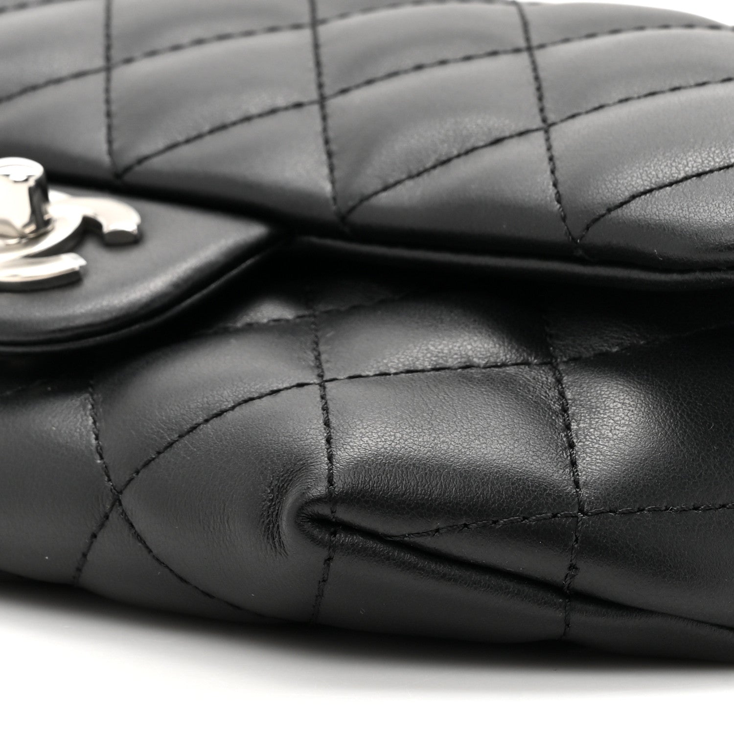 Chanel Calfskin Quilted CC Uniform Flap Belt Bag Black 9 of 11