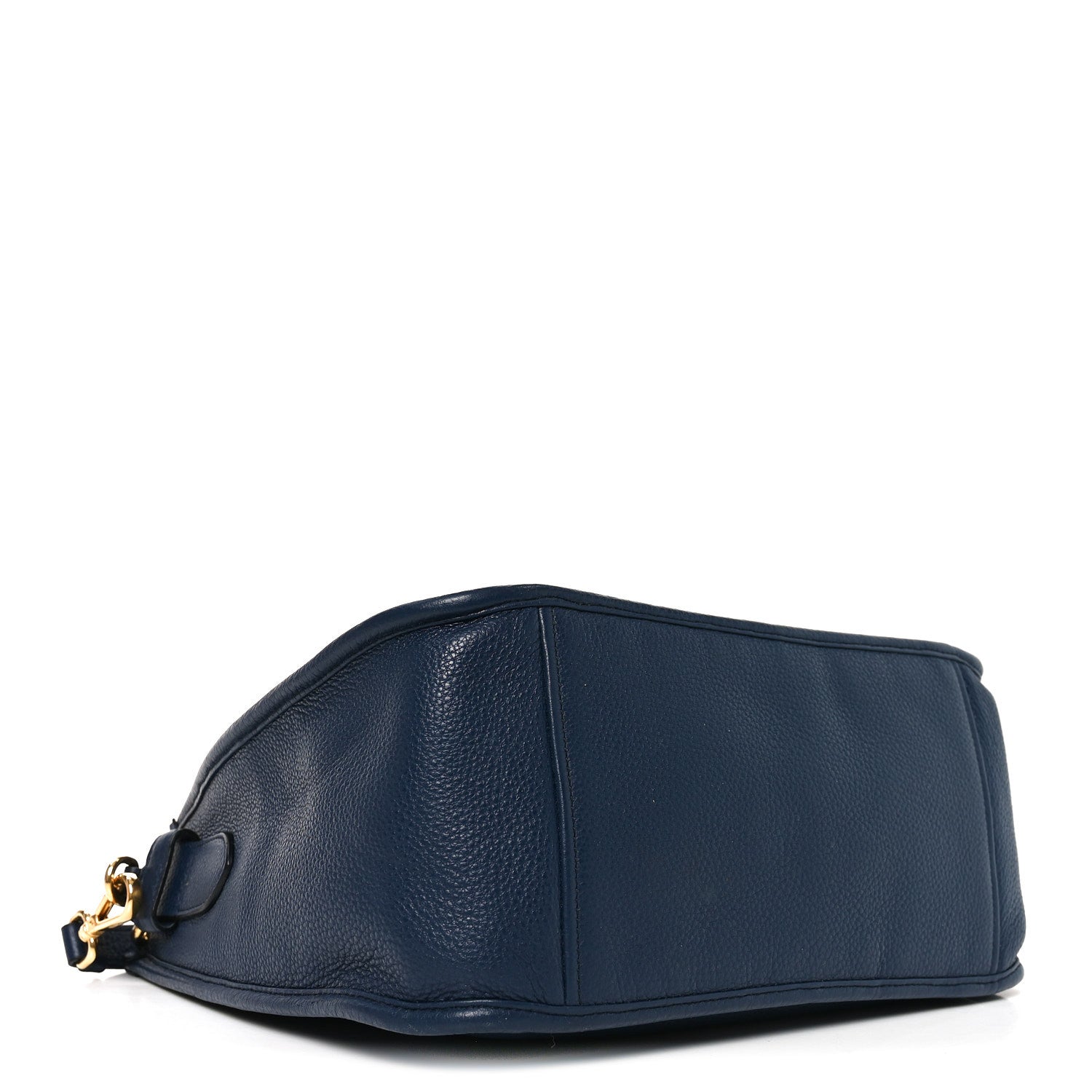 Prada Vitello Daino Soft Shoulder Bag Blue 3 of 8