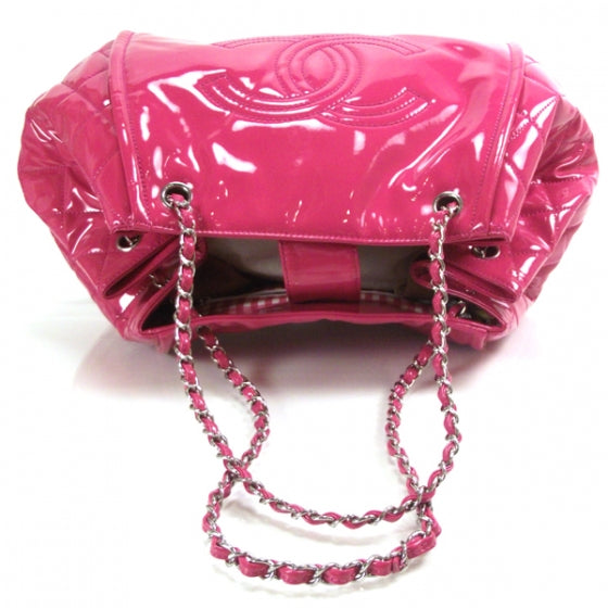 Vinyl Lipstick Tote Hot Pink 11C