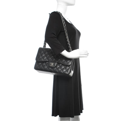 Chanel Caviar Quilted Jumbo Double Flap Black 2 of 9
