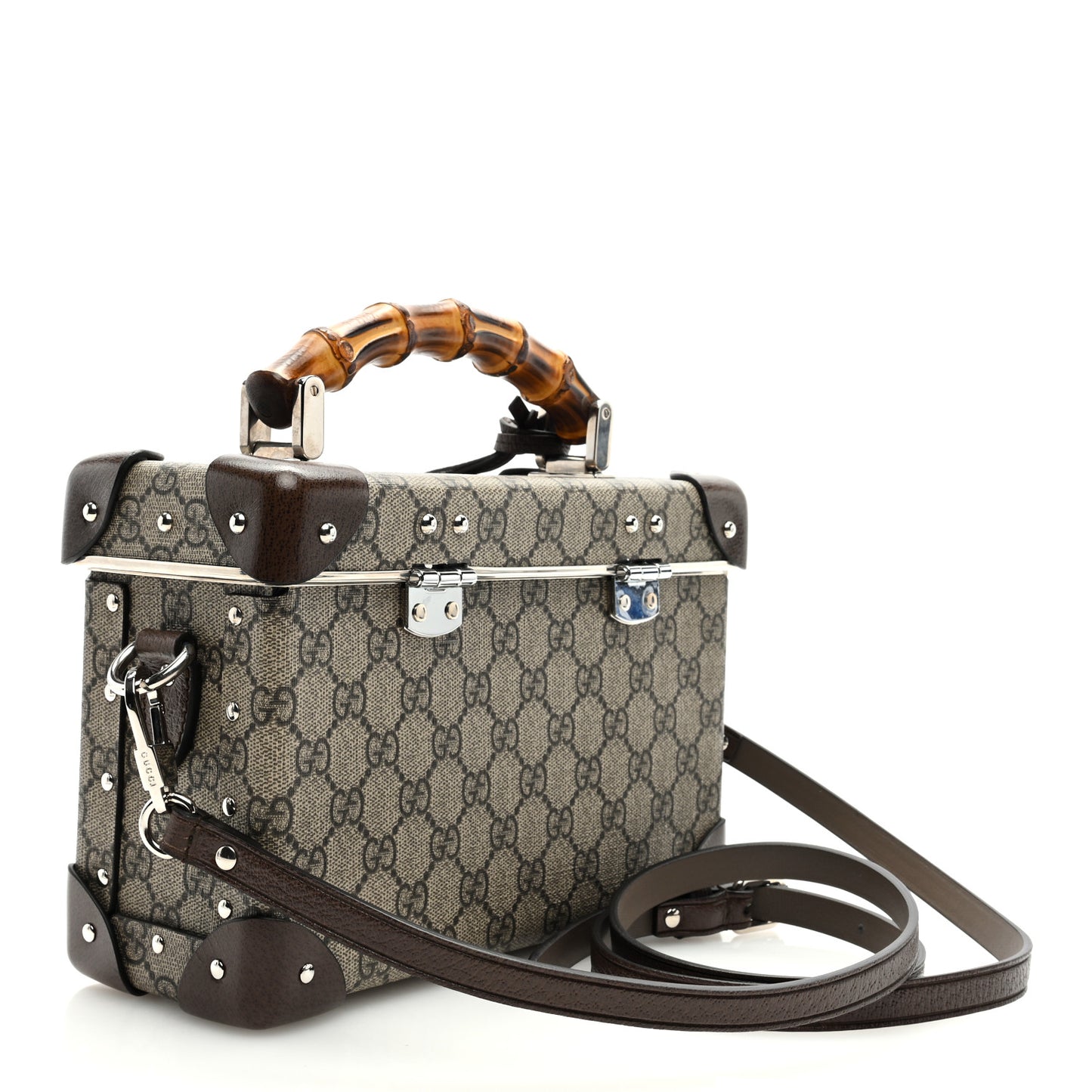 GG Supreme Monogram Globe-Trotter Beauty Case Brown