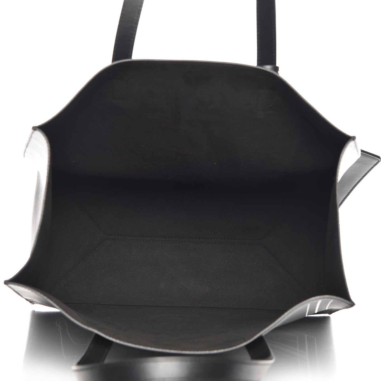 Calfskin Bambi Print Medium Stargate Shopper Tote Black