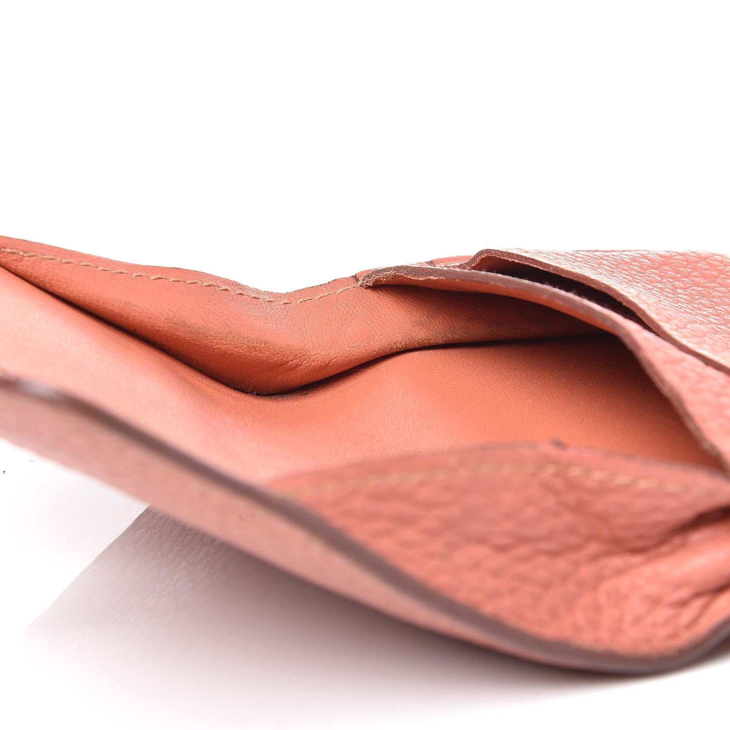 Hermes Taurillon Clemence Dogon Card Case Rose Thè 16 of 18