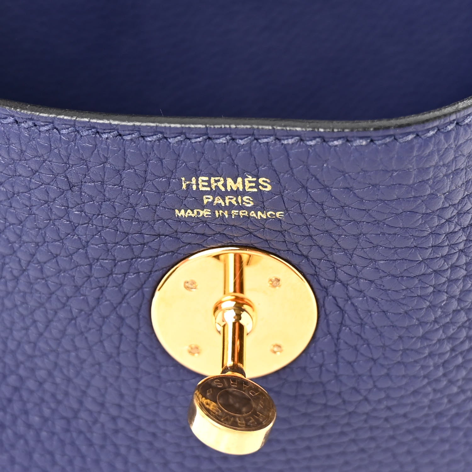 Hermes Taurillon Clemence Lindy 26 Bleu Encre 7 of 10