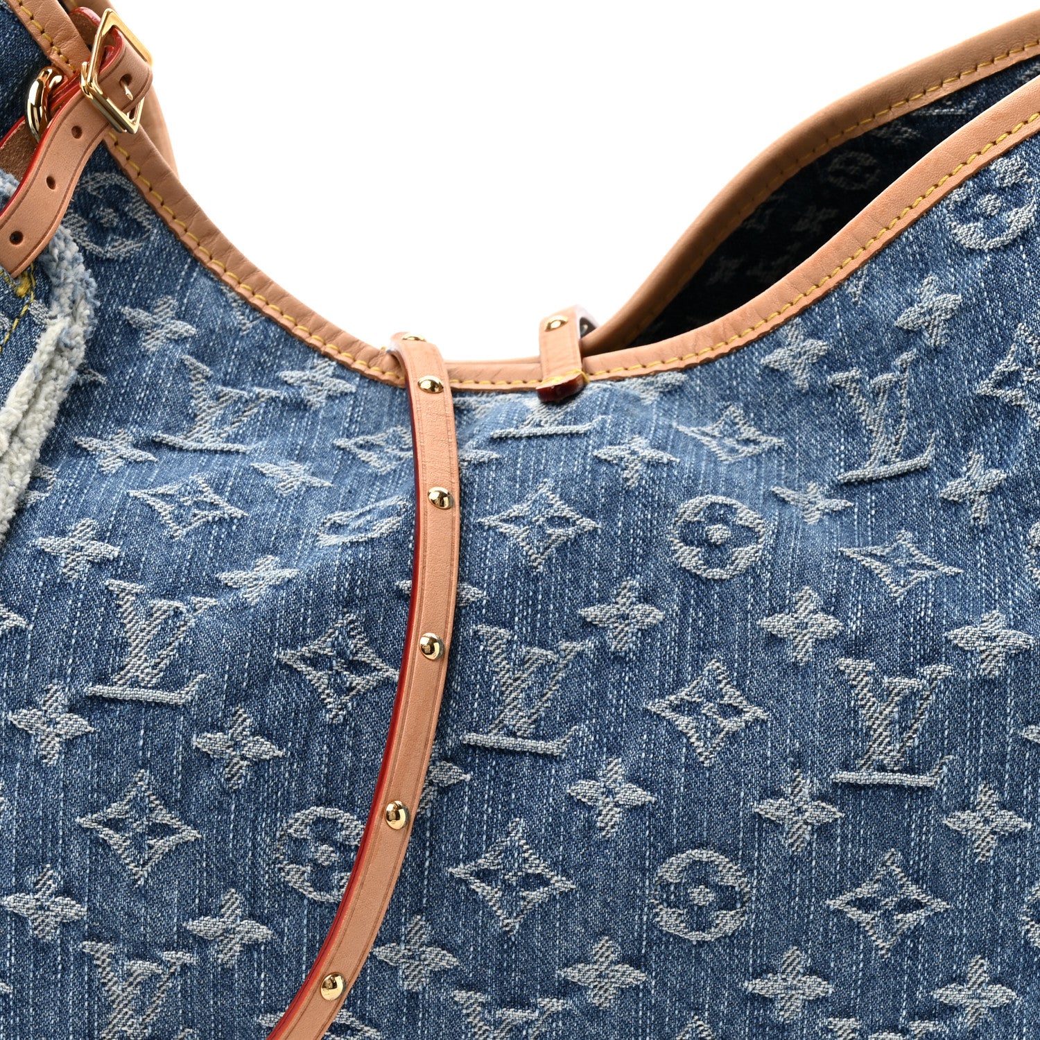 Louis Vuitton Monogram Denim CarryAll MM Blue 8 of 10