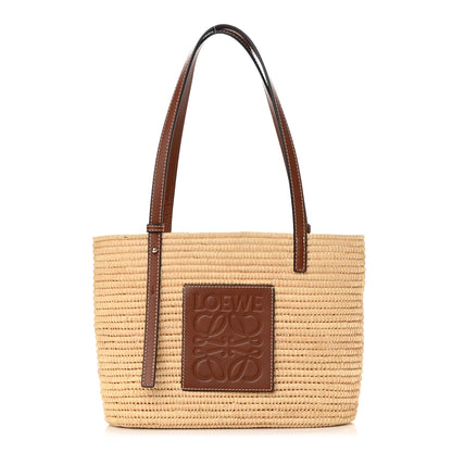 Loewe Raffia Small Square Basket Tote Bag Natural 1 of 15