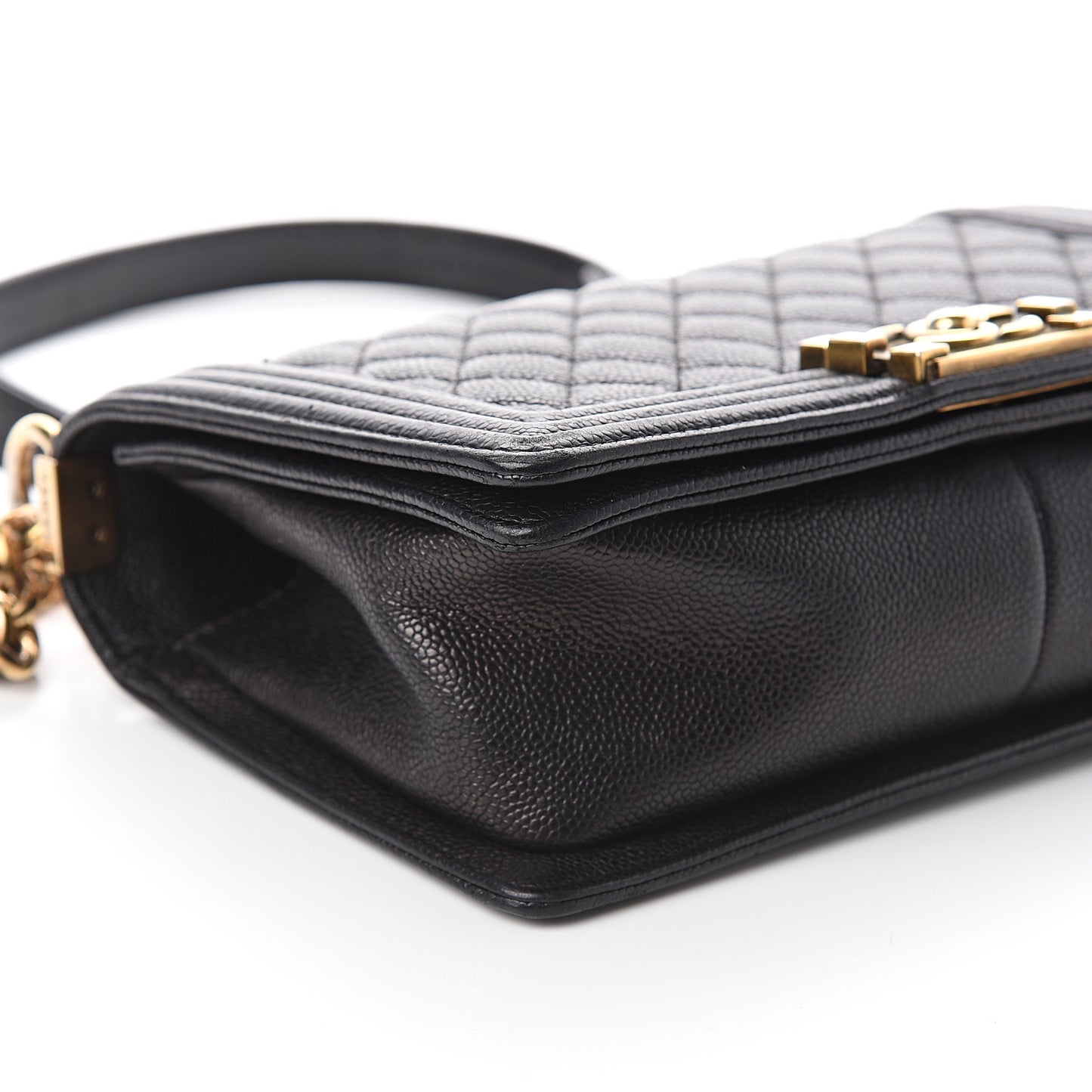 Caviar Quilted Medium Boy Flap Black