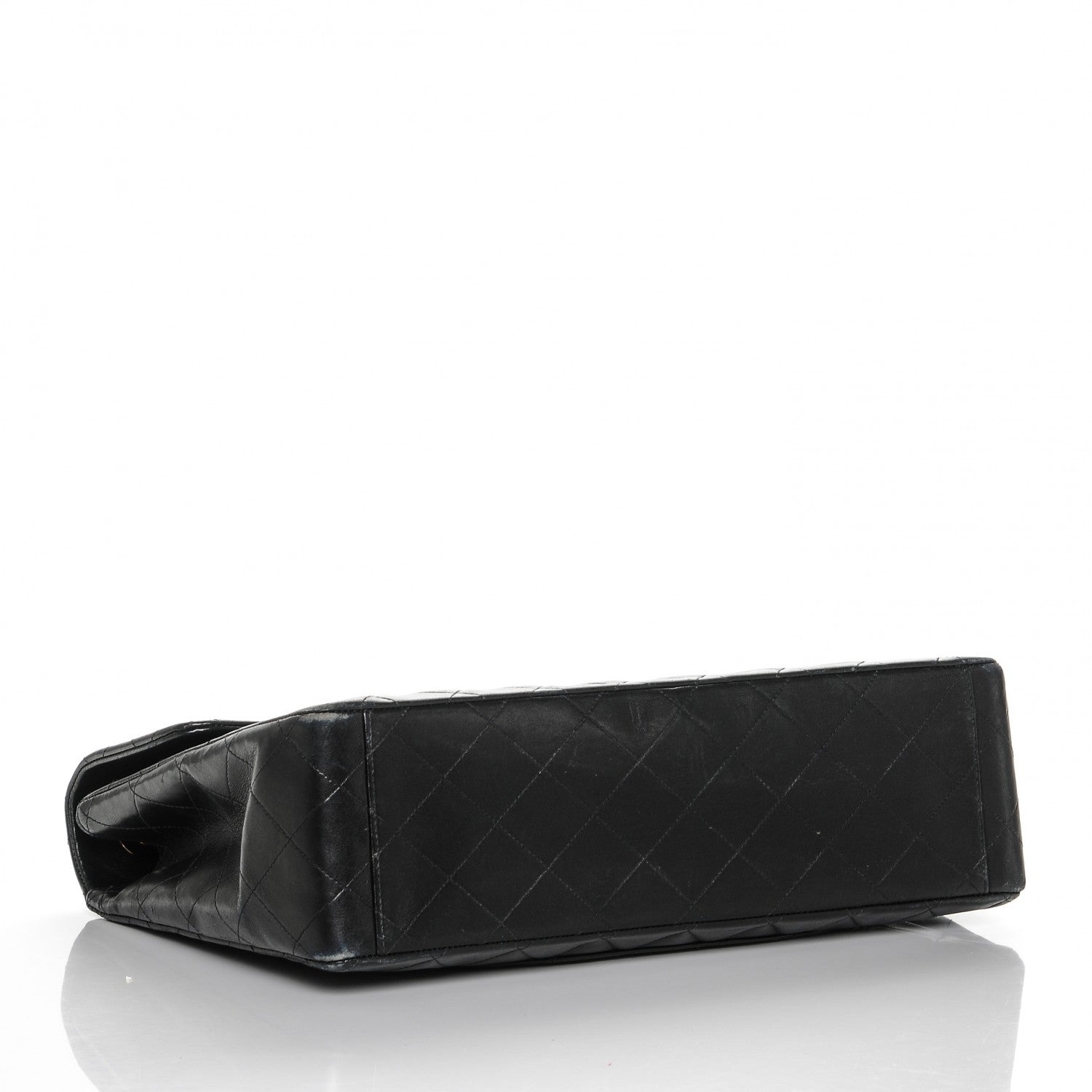 Chanel Lambskin Quilted XL Jumbo Single Flap Black 4 of 8