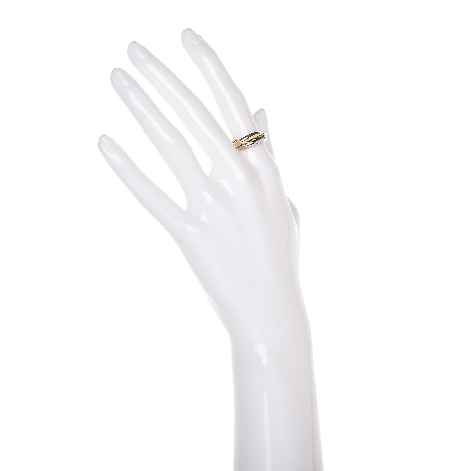 Cartier 18K Pink Yellow White Gold Small Trinity Ring 51 5.75 2 of 7