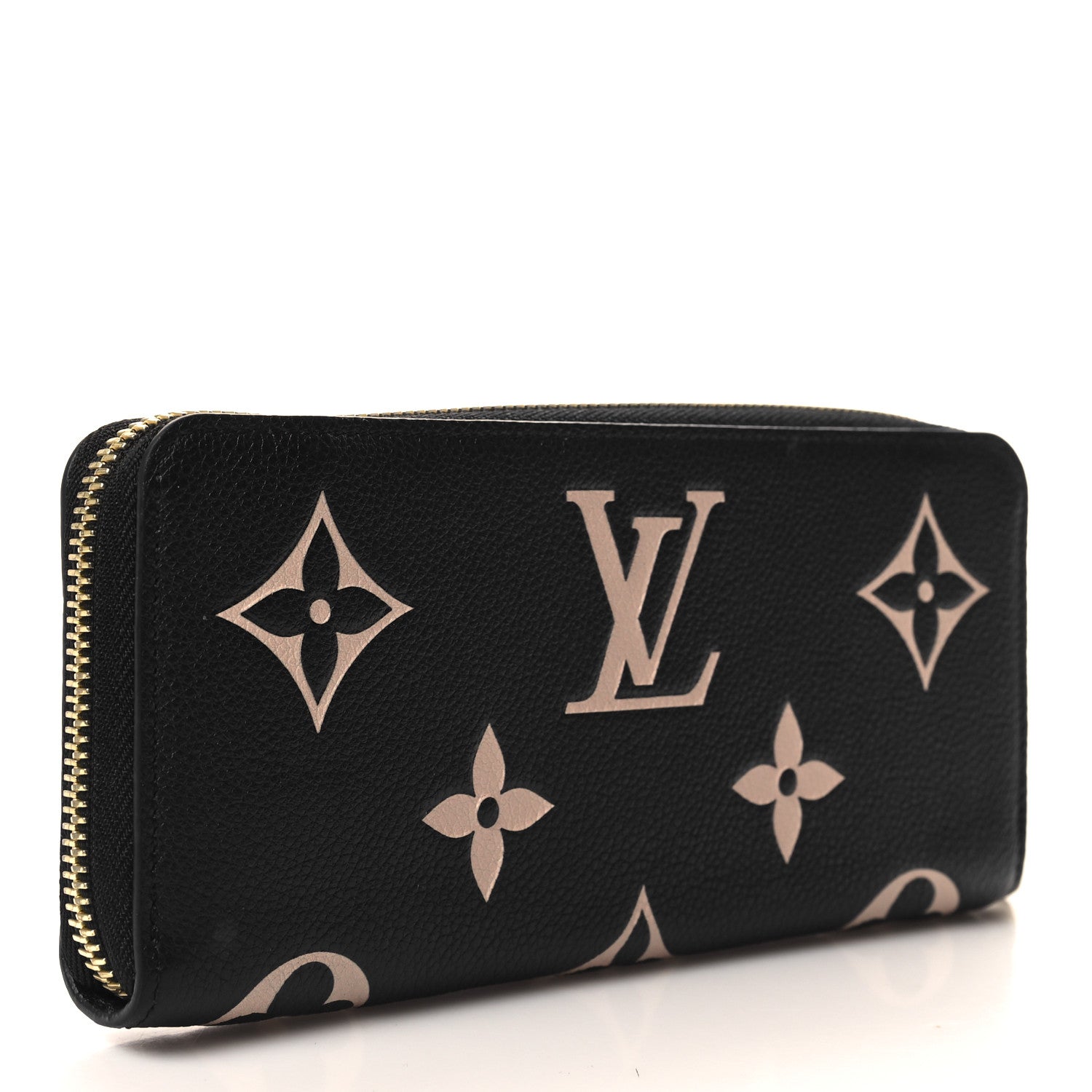 Louis Vuitton Empreinte Monogram Giant Clemence Wallet Black Beige 3 of 6