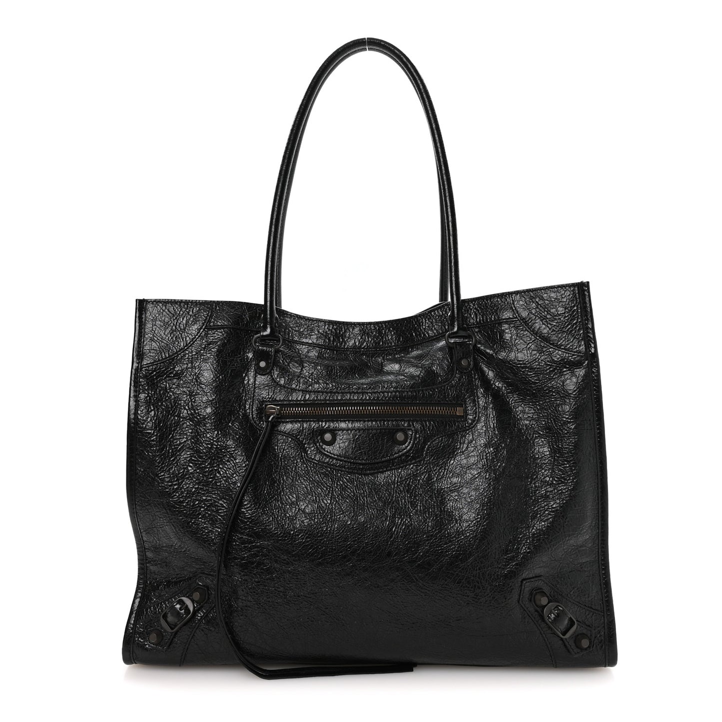 Agneau Arena Classic Hardware Medium Le City Tote Black