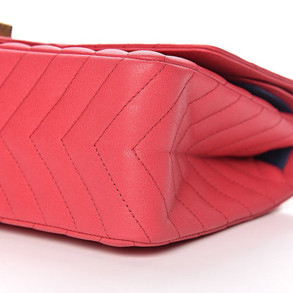 Chanel Sheepskin Chevron Quilted 2.55 Reissue 226 Flap Dark Pink 9 of 10