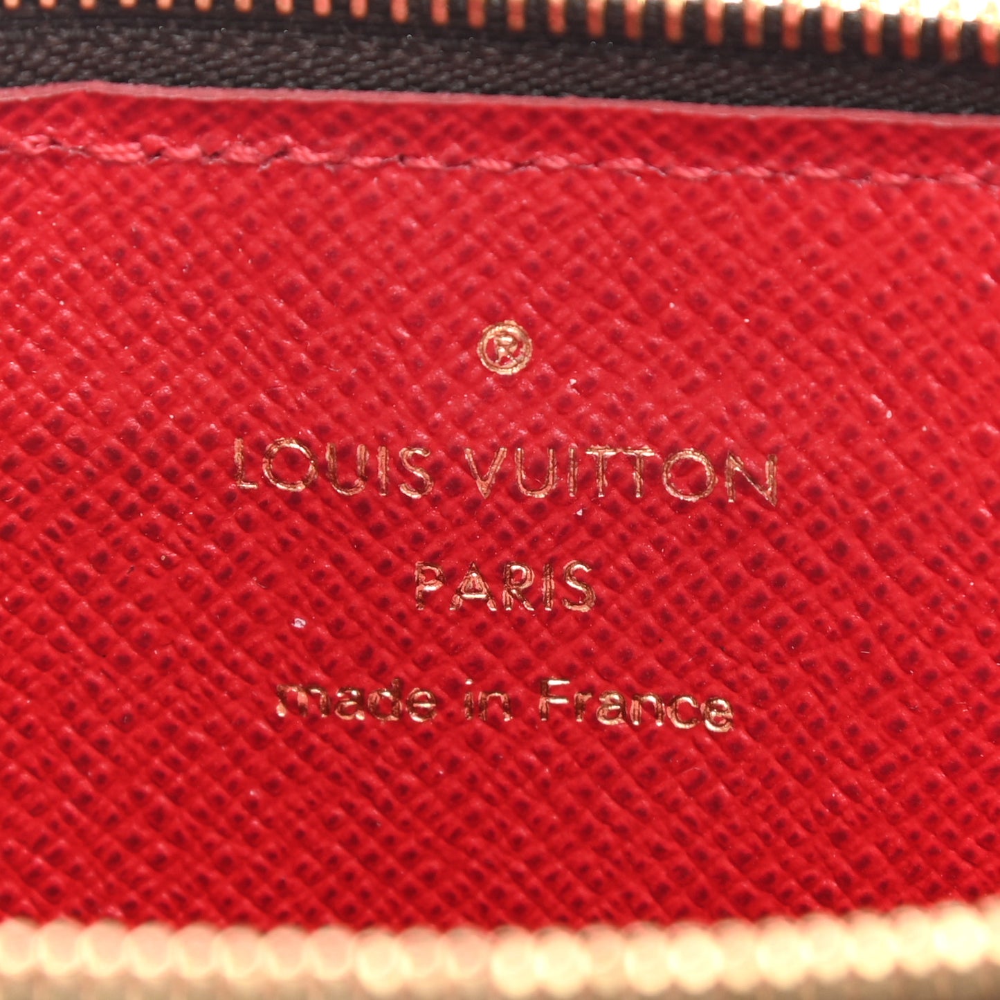 Damier Ebene Recto Verso Card Holder Red