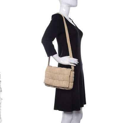 Bottega Veneta Suede Calfskin Maxi Intrecciato Padded Cassette Crossbody Bag Sand 2 of 11