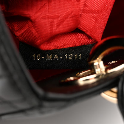 Christian Dior Lambskin Cannage Small My ABCDior Lady Dior Black 7 of 10