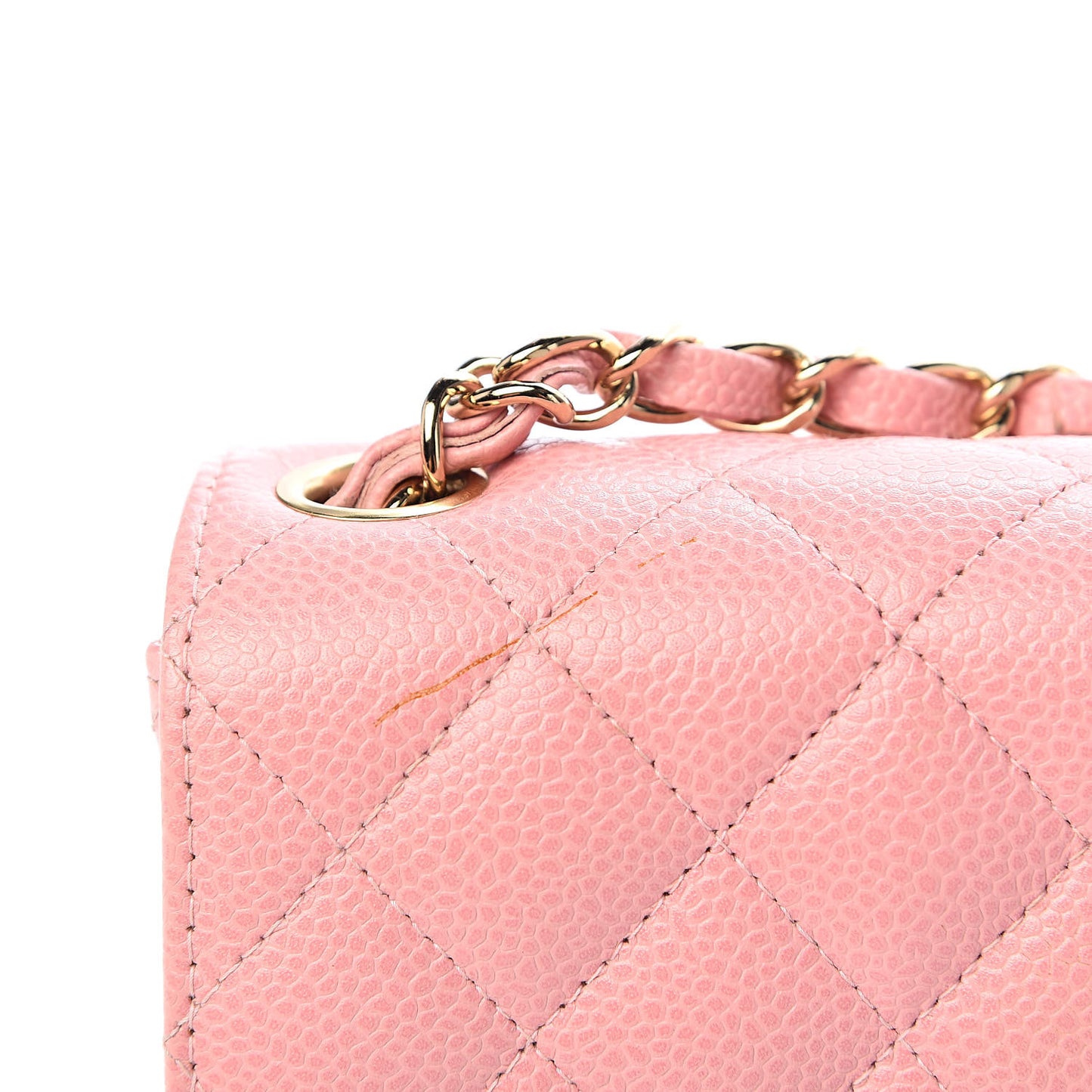 Caviar Quilted Mini Square Flap Pink