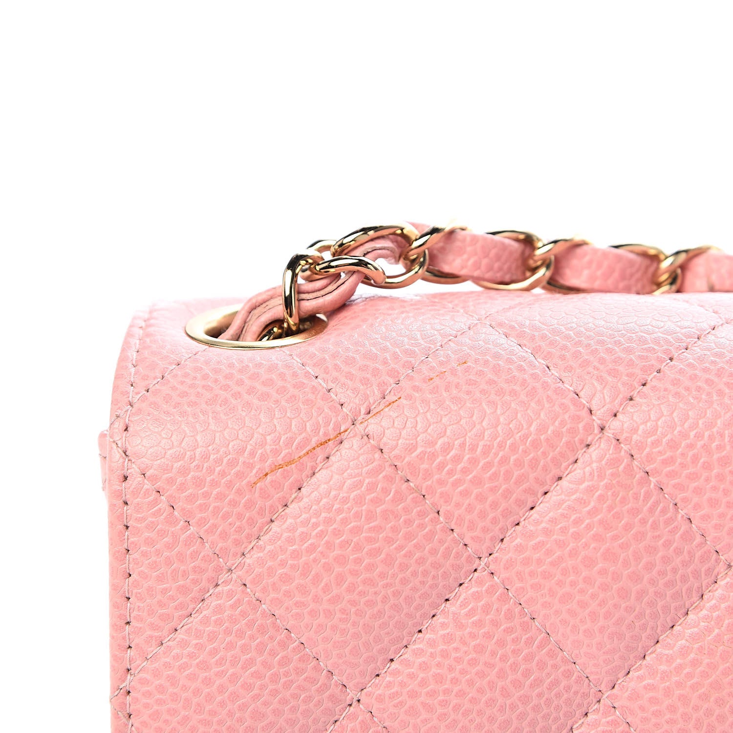 Chanel Caviar Quilted Mini Square Flap Pink 8 of 12