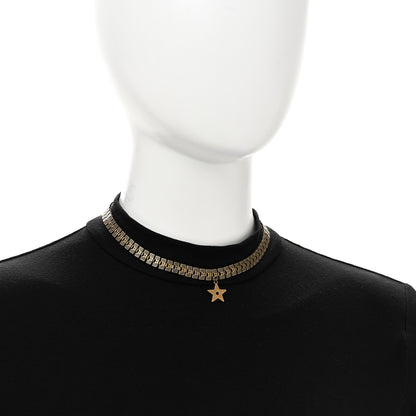 Christian Dior Metal Star Choker Necklace Aged Gold 2 of 5
