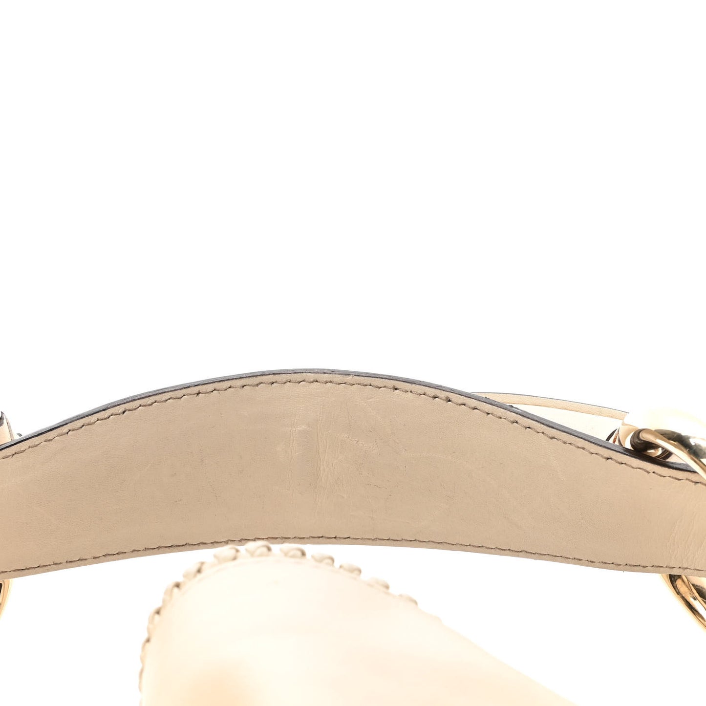 Calfskin Large Horsebit Chain Hobo Ivory