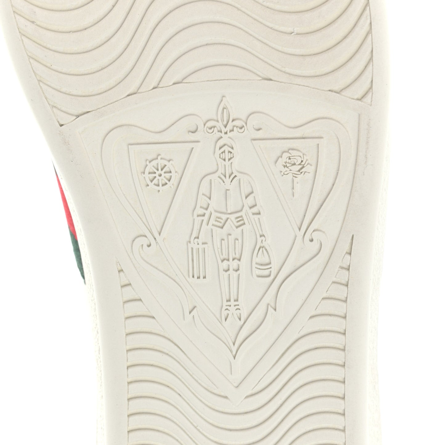 Calfskin Ayers Bee Embroidered Womens Ace Sneakers 41 White Green