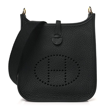 Hermes Taurillon Clemence Evelyne TPM Black 1 of 11
