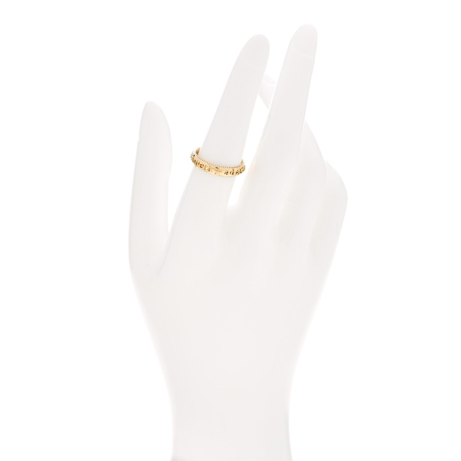 Foundrae 18K Yellow Gold Per Aspera Ad Astra Coin Edge Ring 54 6.75 2 of 8