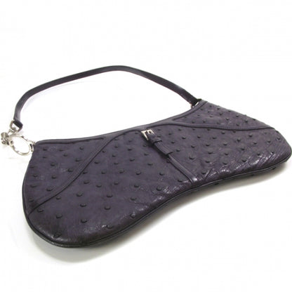 Prada Ostrich Shoulder Bag Purple 4 of 8