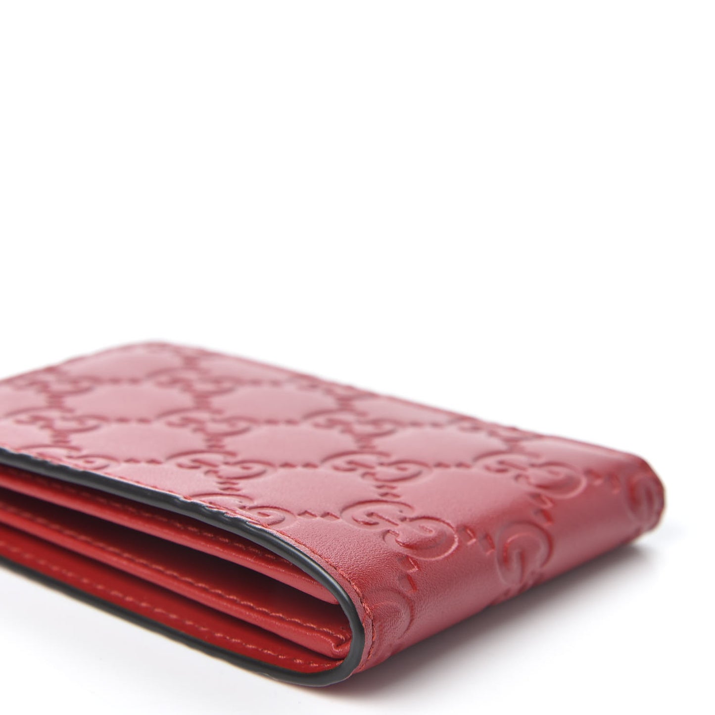 Guccissima Signature Bi-Fold Wallet Red