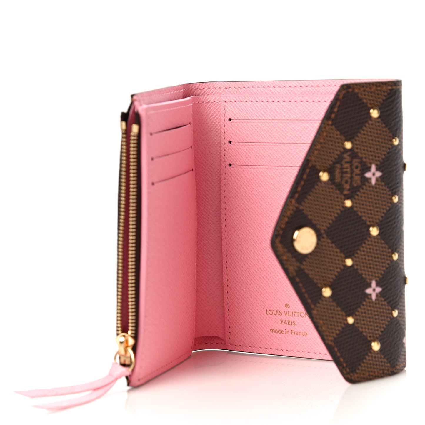 Damier Ebene Studded Victorine Wallet