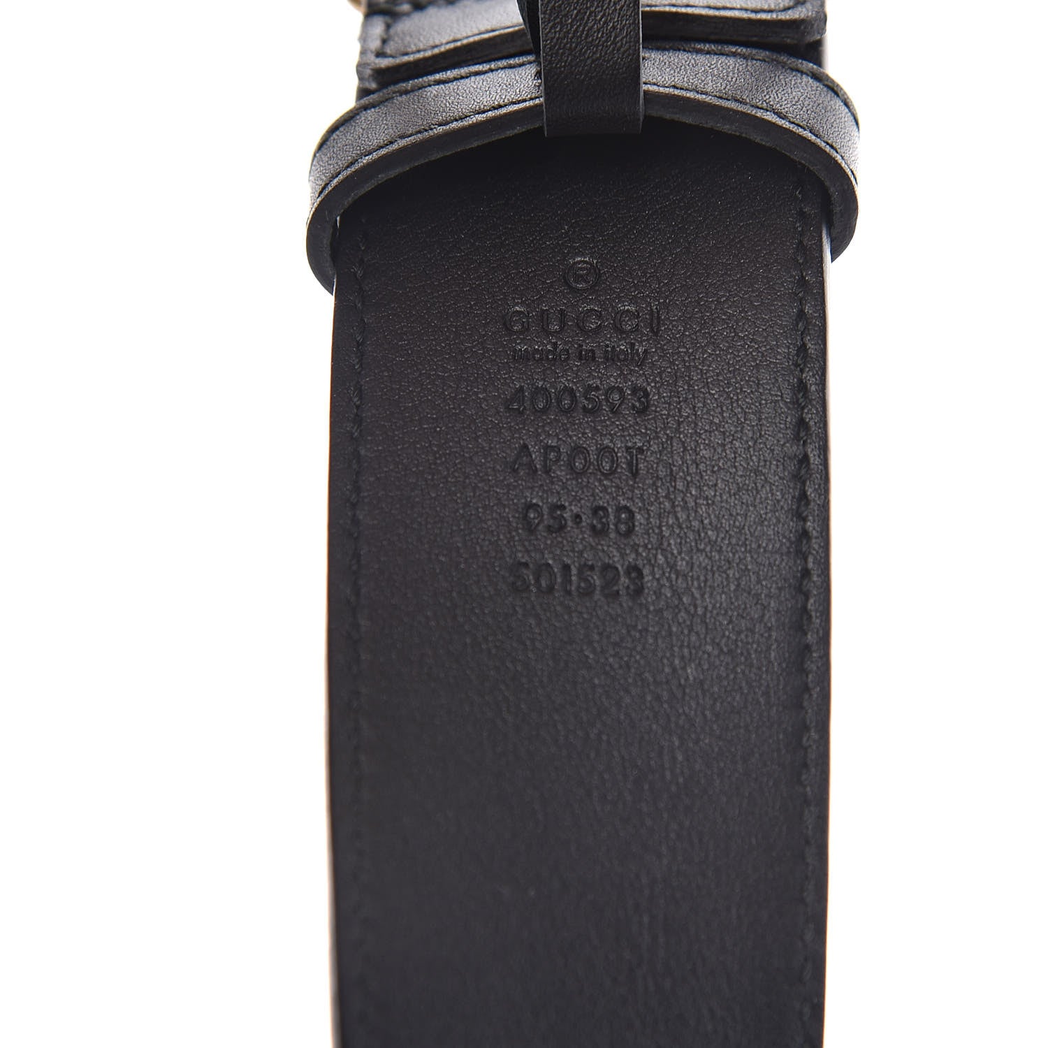 Gucci Calfskin Double G 40mm Belt 95 38 Black 4 of 6