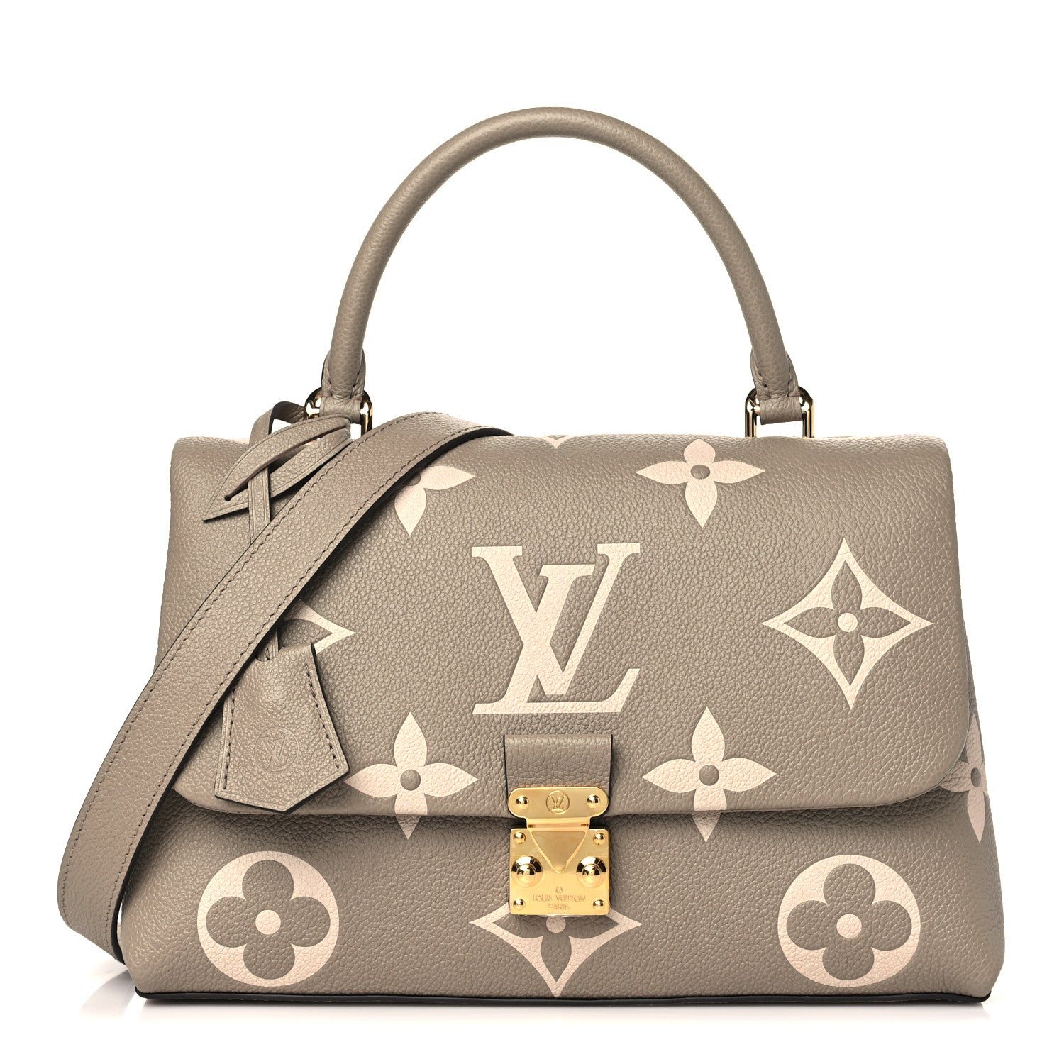 Louis Vuitton Empreinte Monogram Giant Madeleine MM Dove Grey Beige 1 of 8