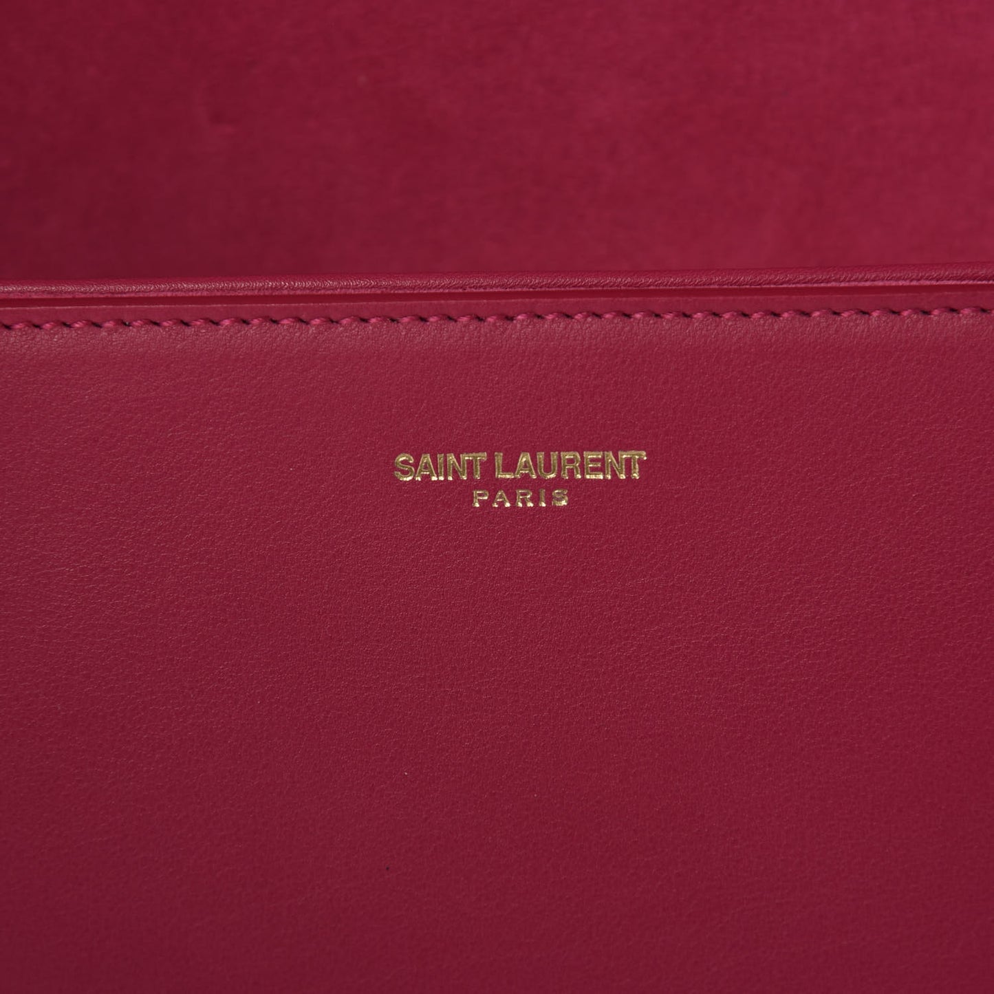 Calfskin Classic Y Satchel Fuchsia