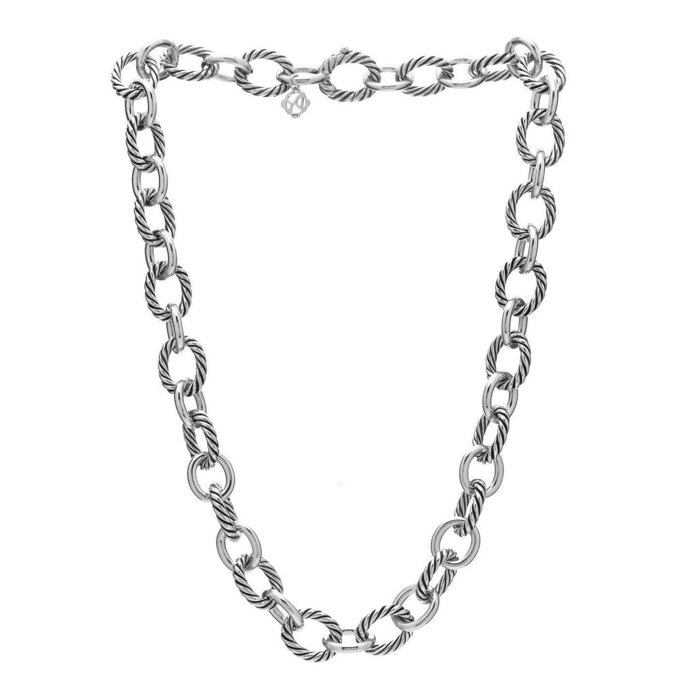 Sterling Silver 12mm Oval Link Necklace