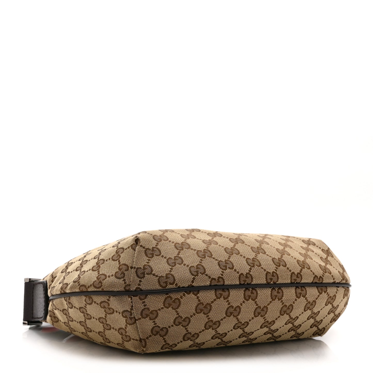 Monogram Web Medium Half Moon Hobo Dark Brown
