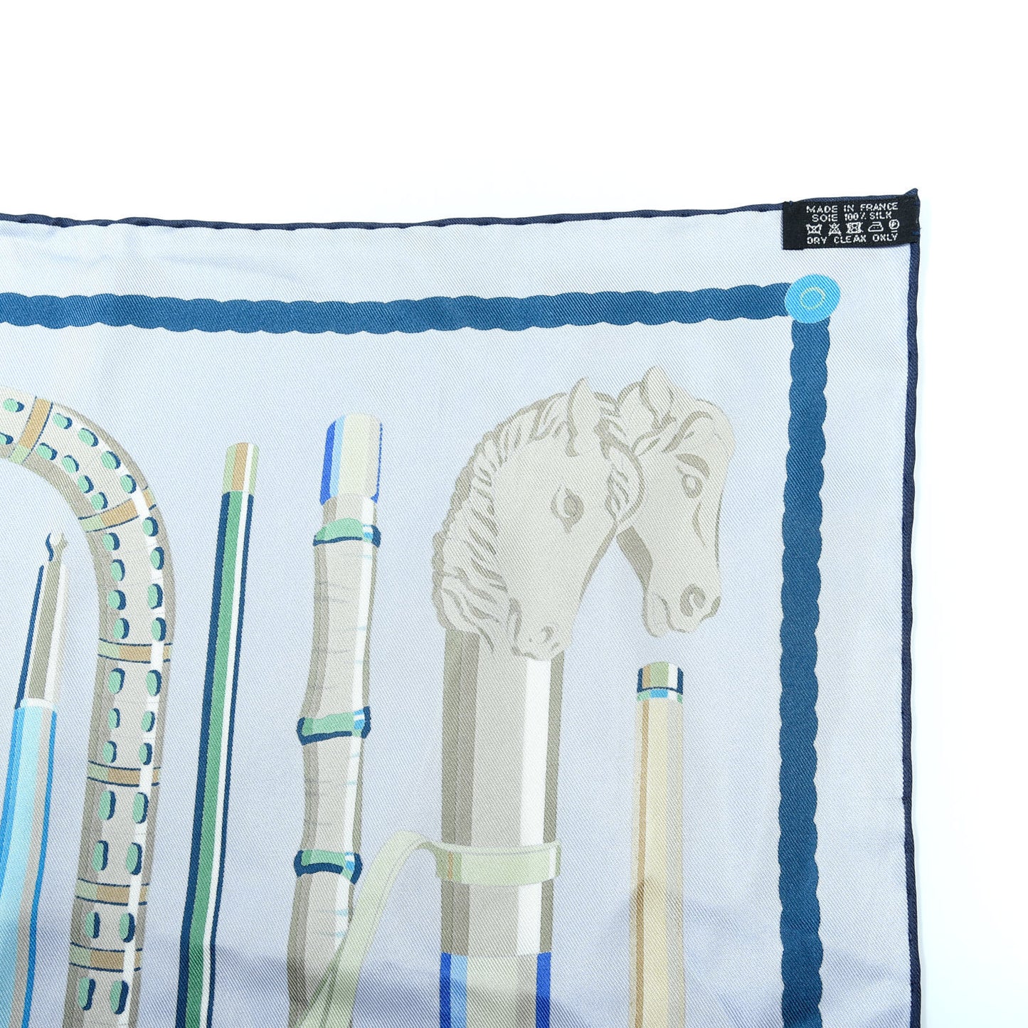 Silk Cannes Et Cannes Scarf 90 Parme Rose Pale Marine
