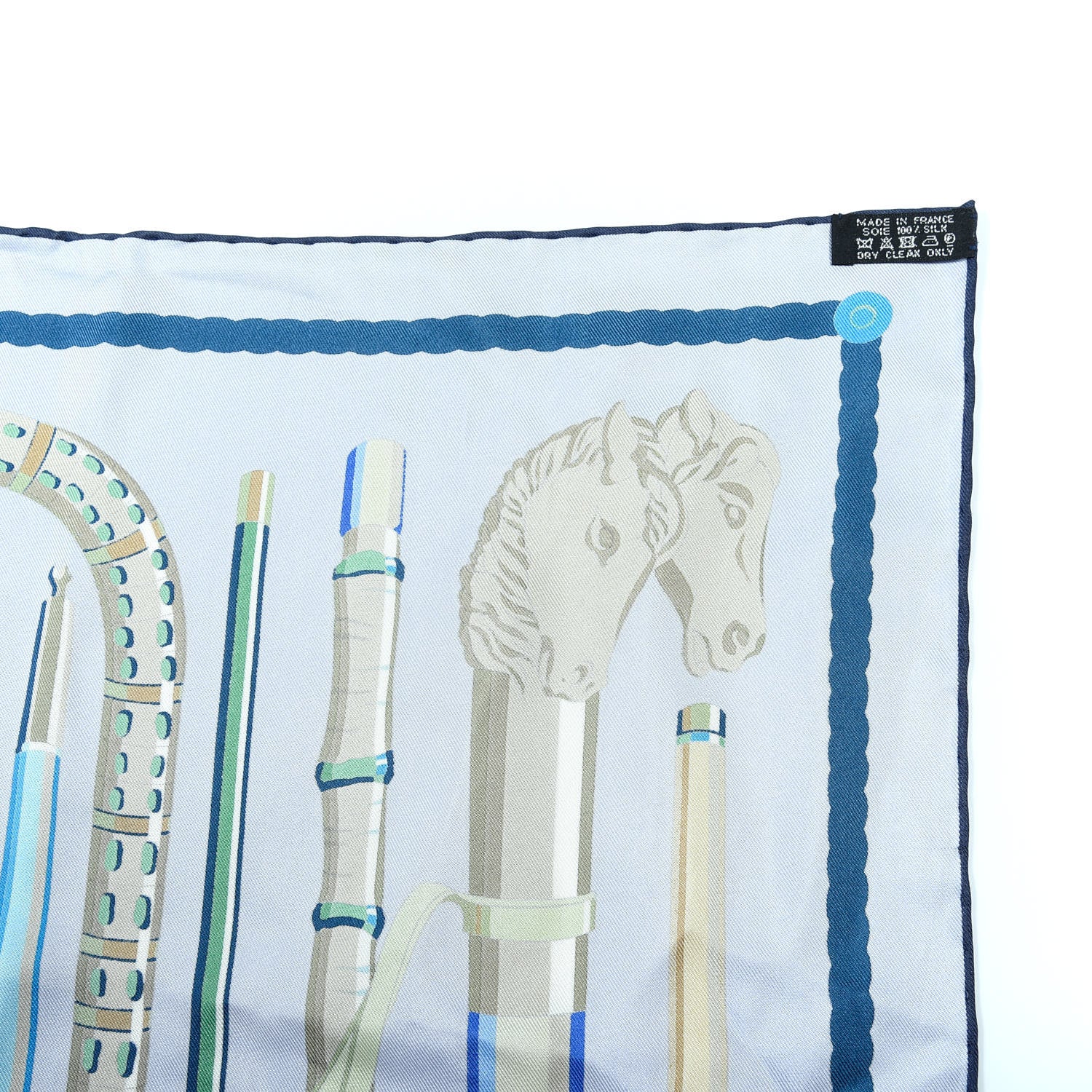 Hermes Silk Cannes Et Cannes Scarf 90 Parme Rose Pale Marine 3 of 4