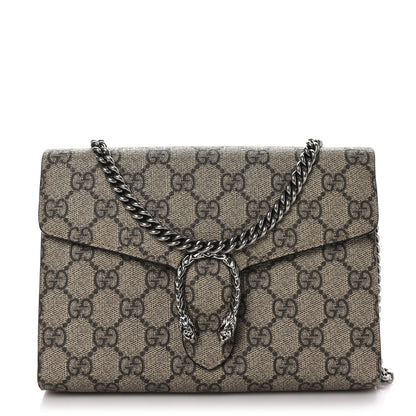 Gucci GG Supreme Monogram Mini Dionysus Chain Wallet Beige Vulcanic Red 1 of 12