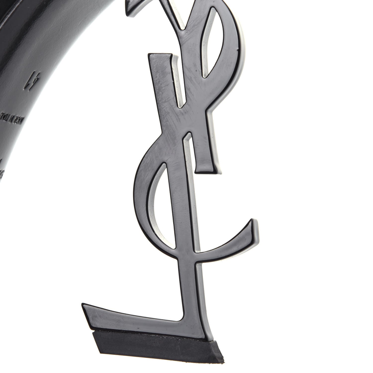 Saint Laurent Patent Calfskin Opyum 110 Sandals 41 Black 10 of 13