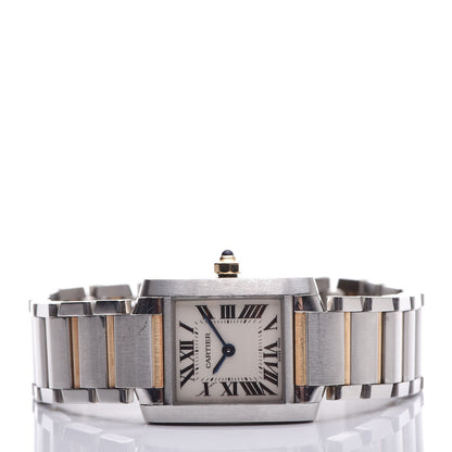 Cartier Stainless Steel 18K Yellow Gold 20mm Tank Francaise Quartz Watch 3 of 10
