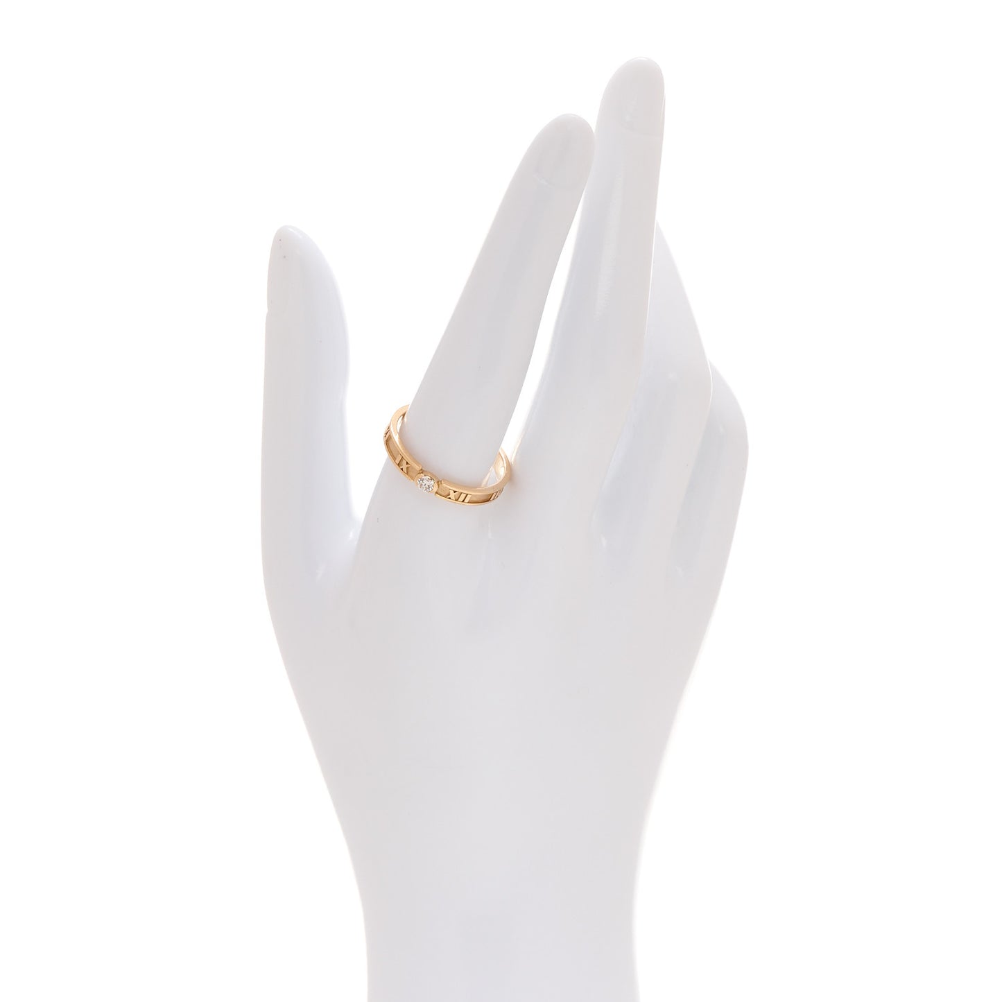 18K Rose Gold Diamond Narrow Atlas Closed Ring 62 10