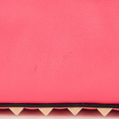 Valentino Garavani Vitello Mini Rockstud Flap Saddle Crossbody Bag Deep Rose 7 of 8