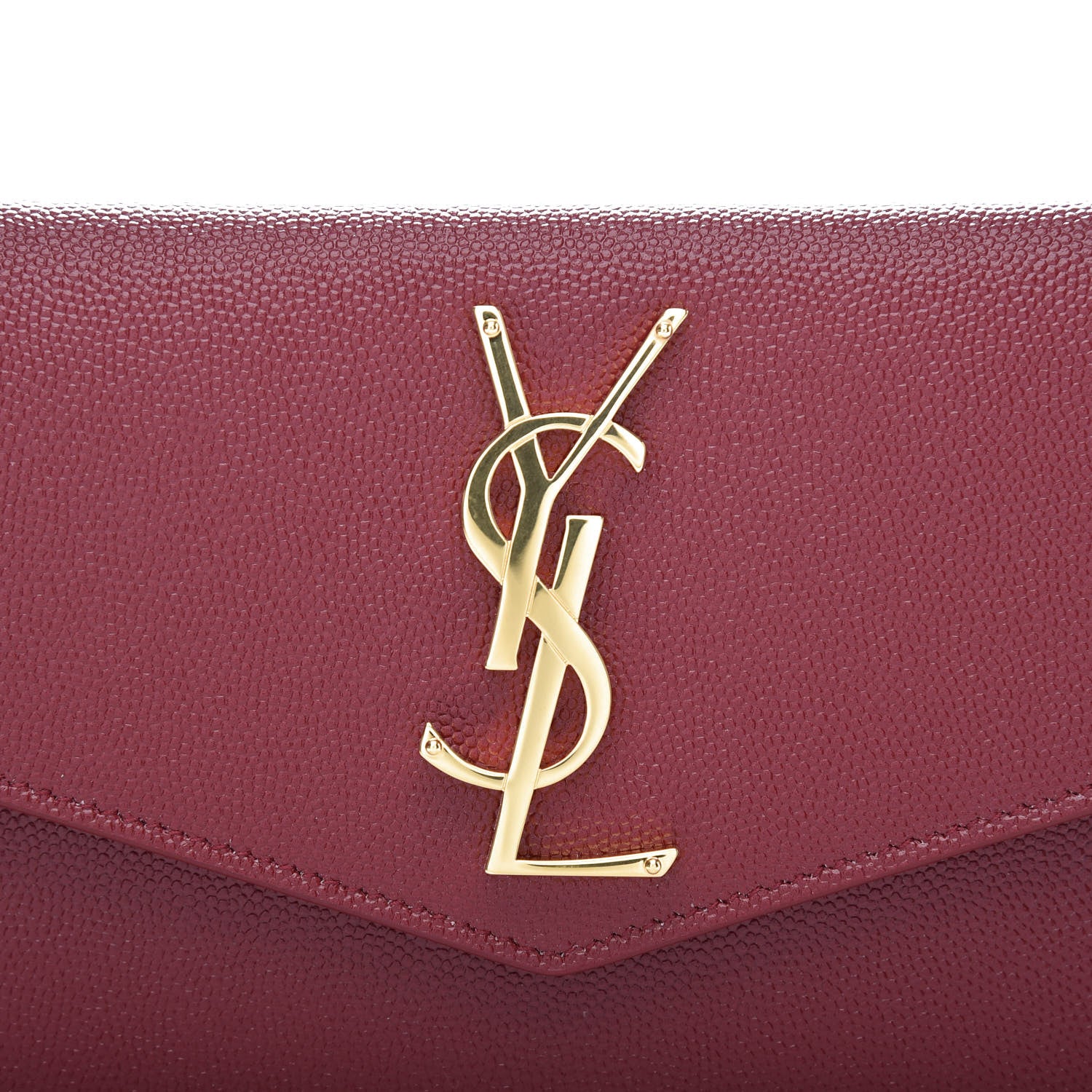 Saint Laurent Grain De Poudre Uptown Pouch Burgundy 10 of 10