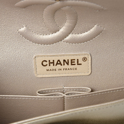 Chanel Metallic Caviar Quilted Medium Double Flap Light Gold 7 of 9