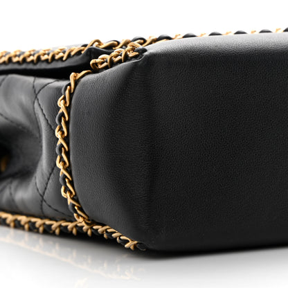 Chanel Calfskin Stitched Chain Flap Black 9 of 13