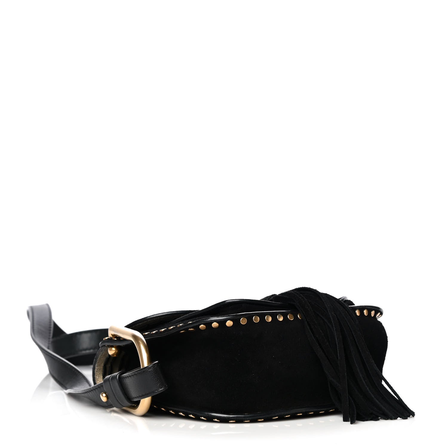 Chloe Suede Calfskin Braided Mini Hudson Shoulder Bag Black 4 of 13