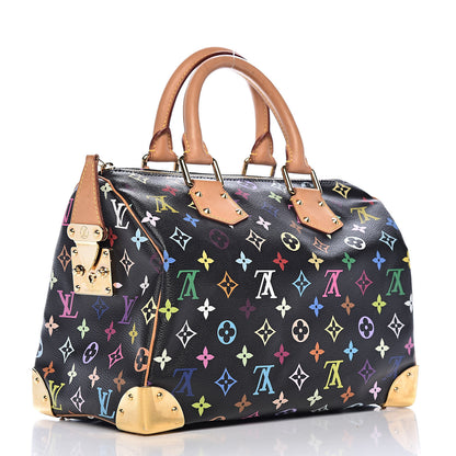 Louis Vuitton Monogram Multicolor Speedy 30 Black 3 of 8